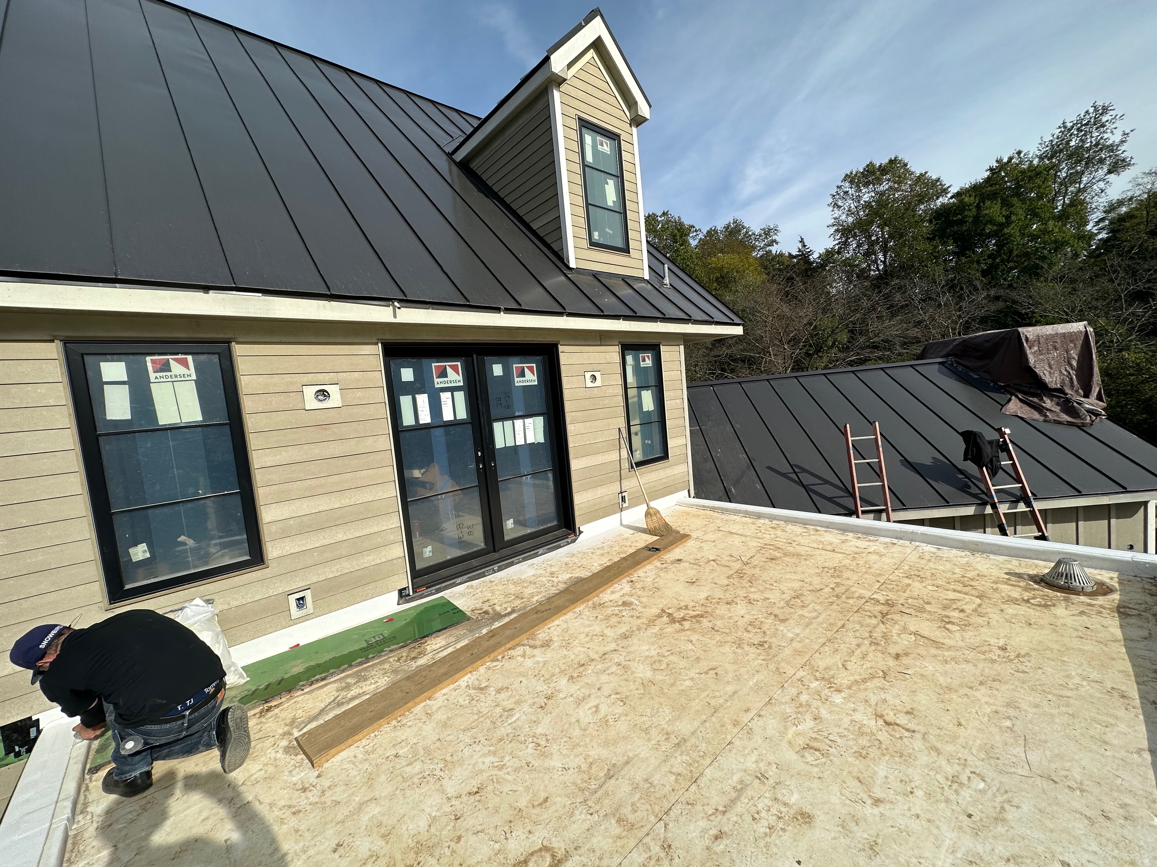 Standing seam metal roof installation in Northern Virginia